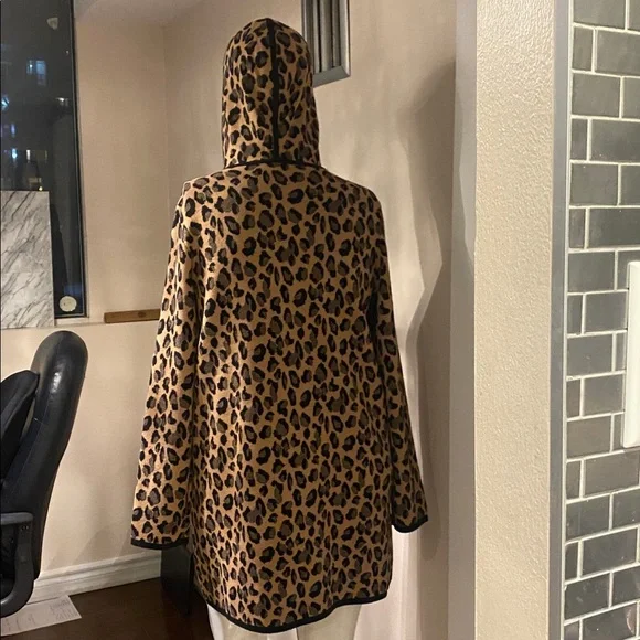 Leopard Print Hooded Jacket L - Picture 6 of 10